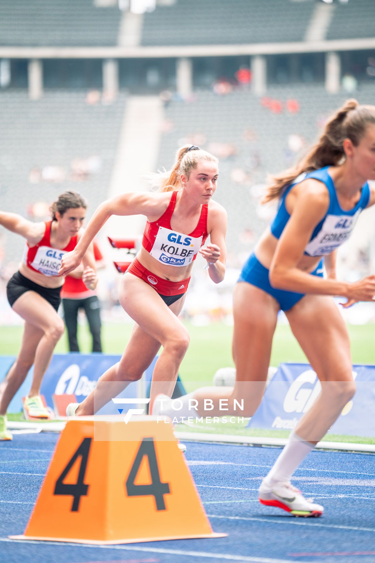 Smilla Kolbe (VfL Eintracht Hannover) ueber 800m waehrend der deutschen Leichtathletik-Meisterschaften im Olympiastadion am 25.06.2022 in Berlin